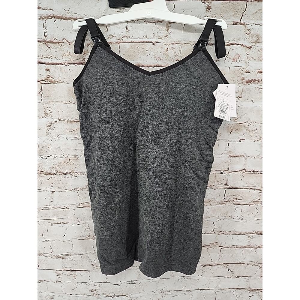 Auden NEW Seamless Nursing Tank Size Small Heather Gray